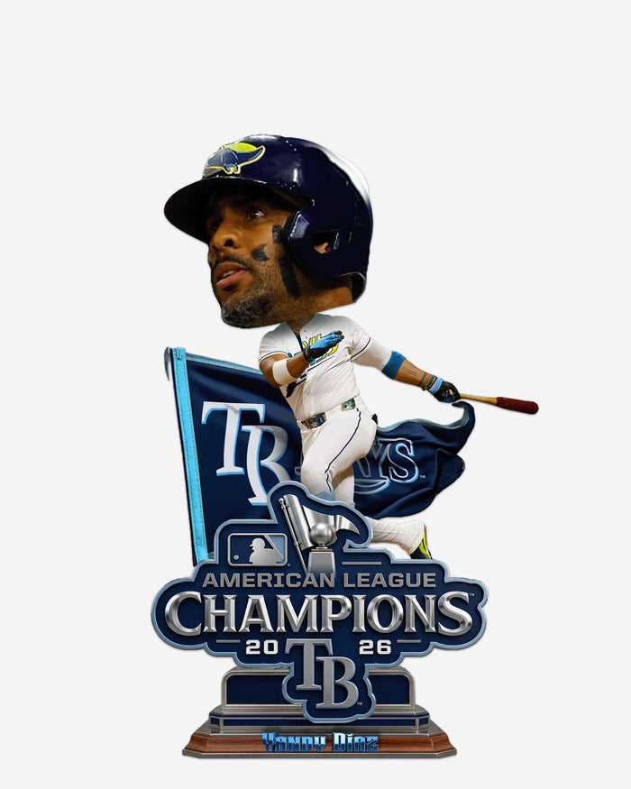Yandy Diaz Tampa Bay Rays 2026 American League Champions Pennant Base Medium Bighead Bobblehead FOCO - FOCO.com