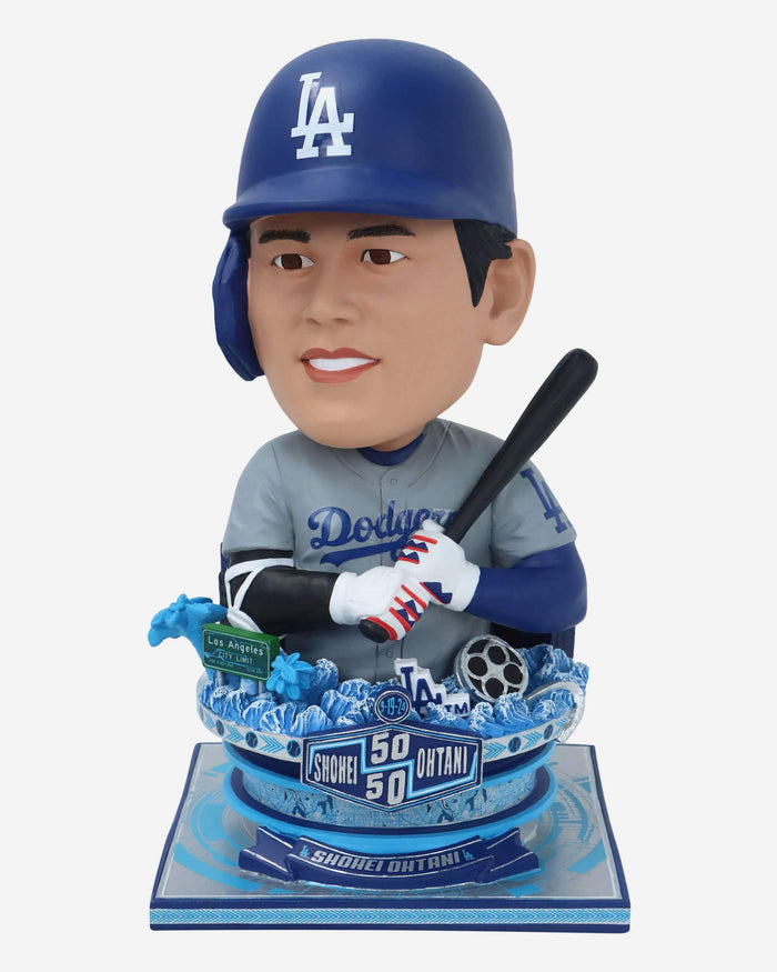 Shohei Ohtani Los Angeles Dodgers 50 Home Runs & 50 Stolen Bases Bust Bighead Bobblehead FOCO - FOCO.com