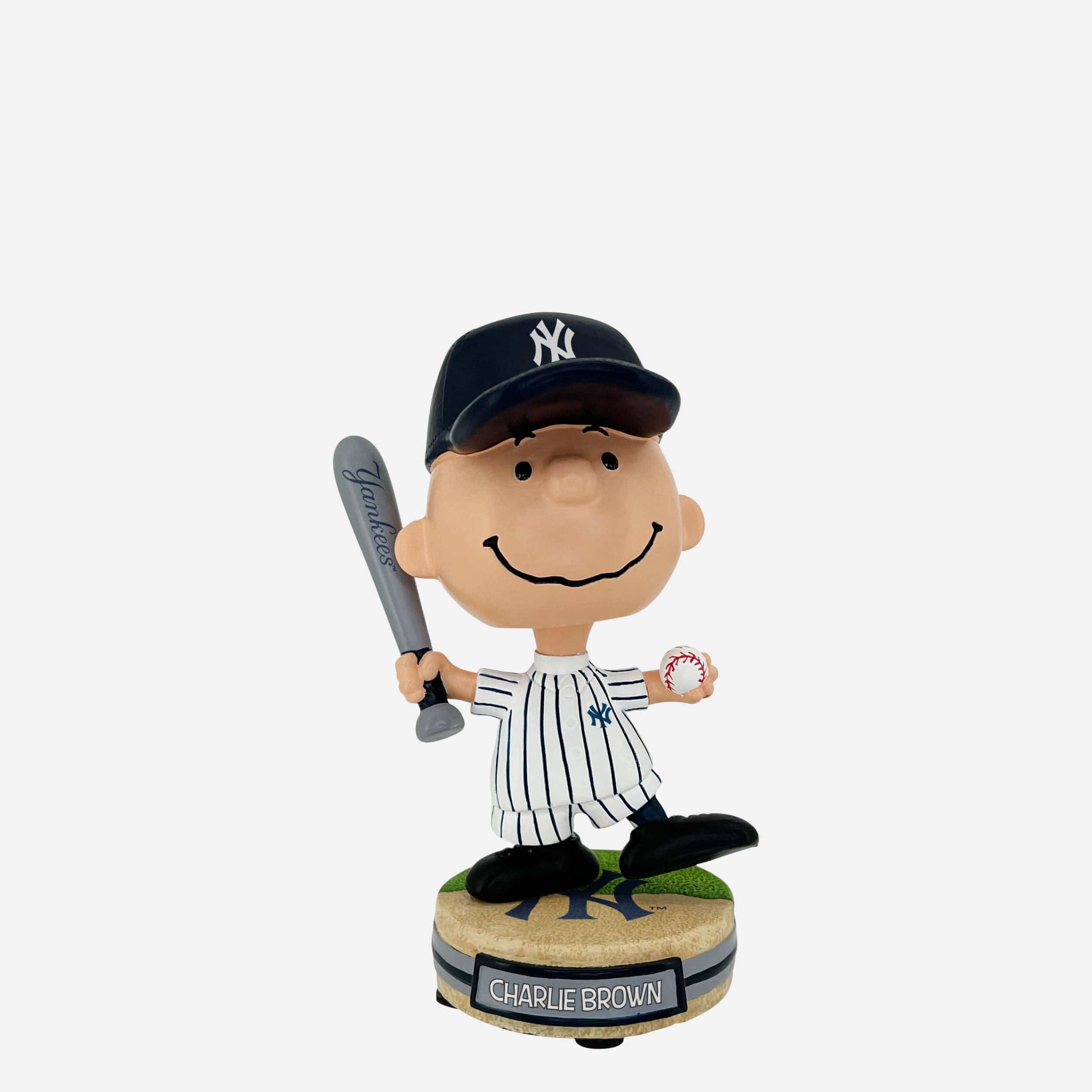 New York Yankees Charlie Brown Peanuts Mini Bighead Bobblehead FOCO