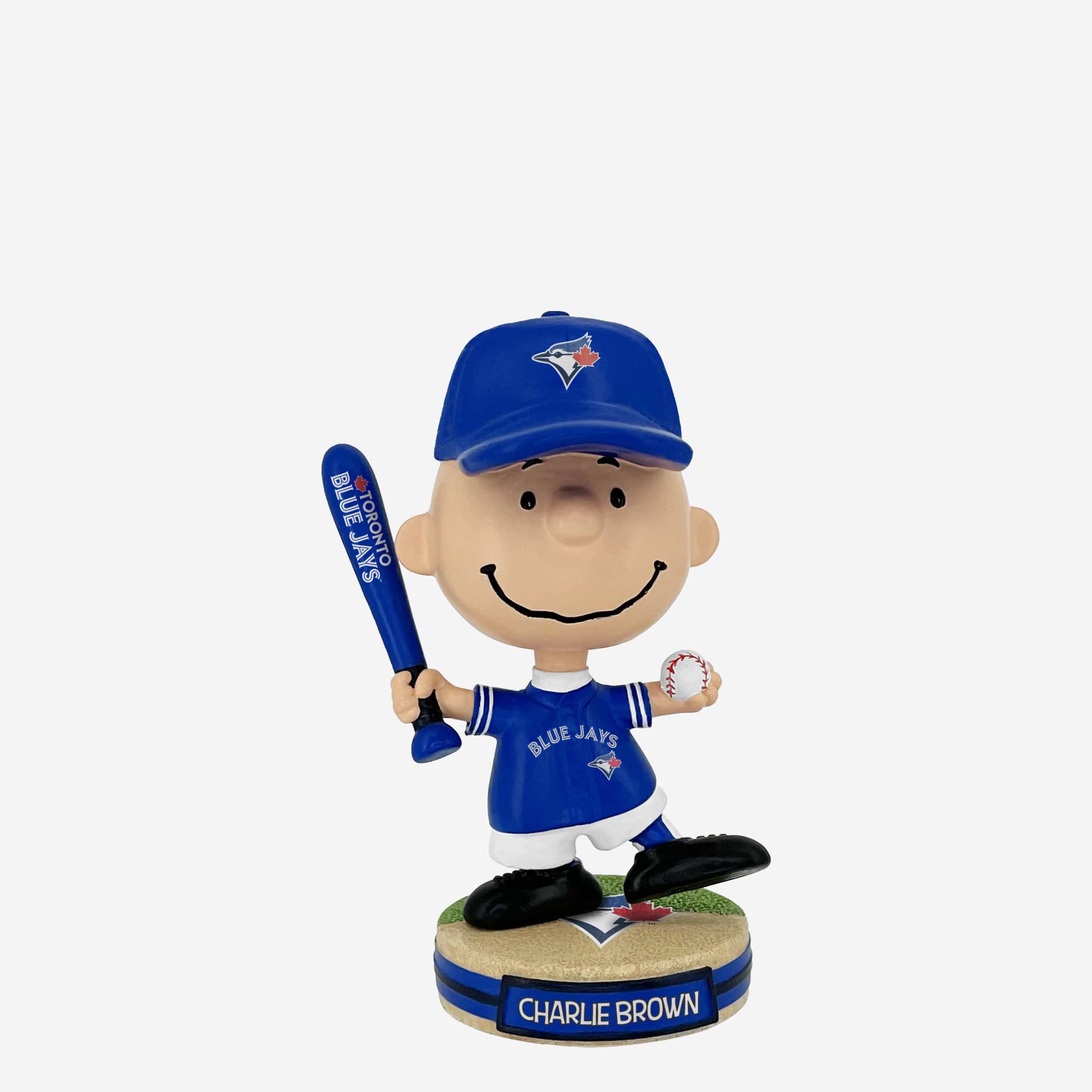 Toronto Blue Jays Charlie Brown Peanuts Mini Bighead Bobblehead FOCO