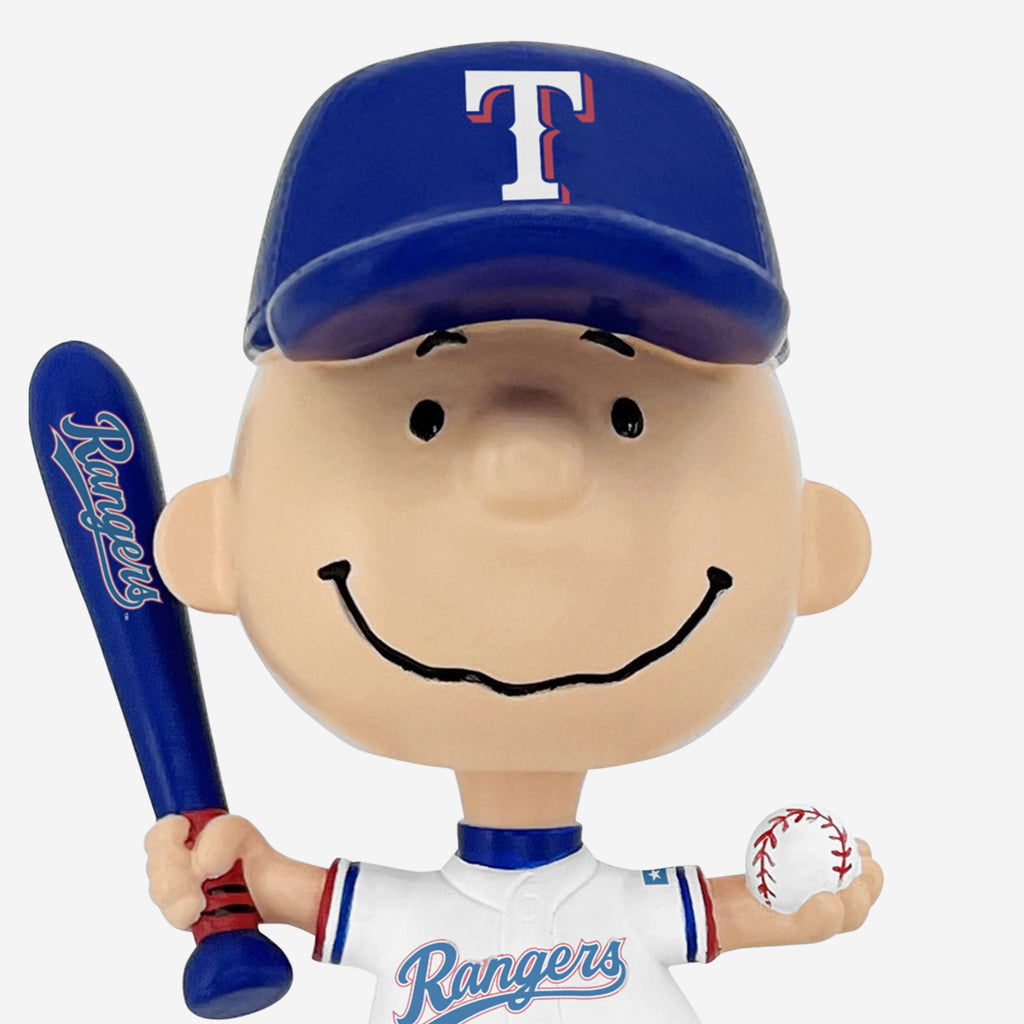 Texas Rangers Charlie Brown Peanuts Mini Bighead Bobblehead FOCO