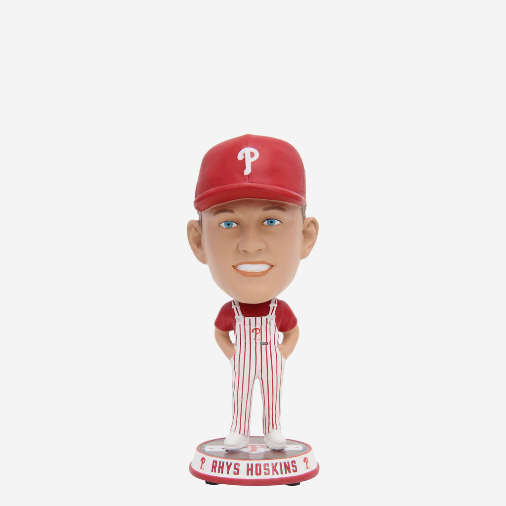 Rhys Hoskins Philadelphia Phillies Bib Overalls Mini Bighead Bobblehead FOCO - FOCO.com