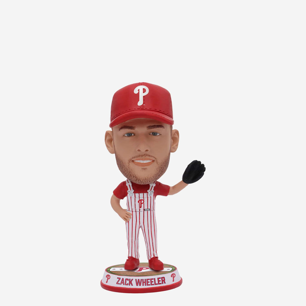 Zack Wheeler Philadelphia Phillies Bib Overalls Mini Bighead Bobblehead FOCO - FOCO.com