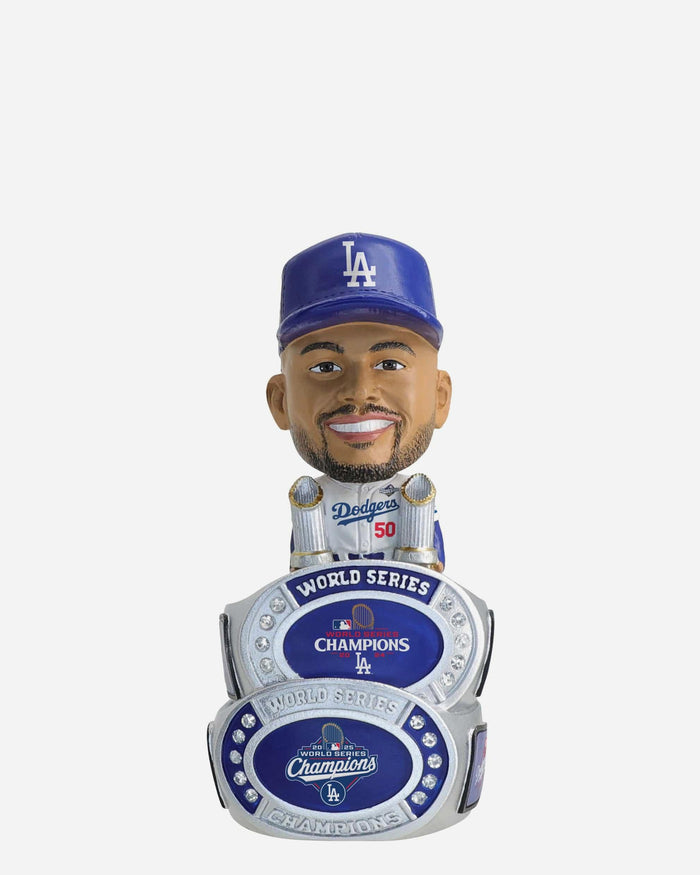 Mookie Betts Los Angeles Dodgers 2025 Back To Back World Series Champions Mini Ring Base Bighead Bobblehead FOCO - FOCO.com