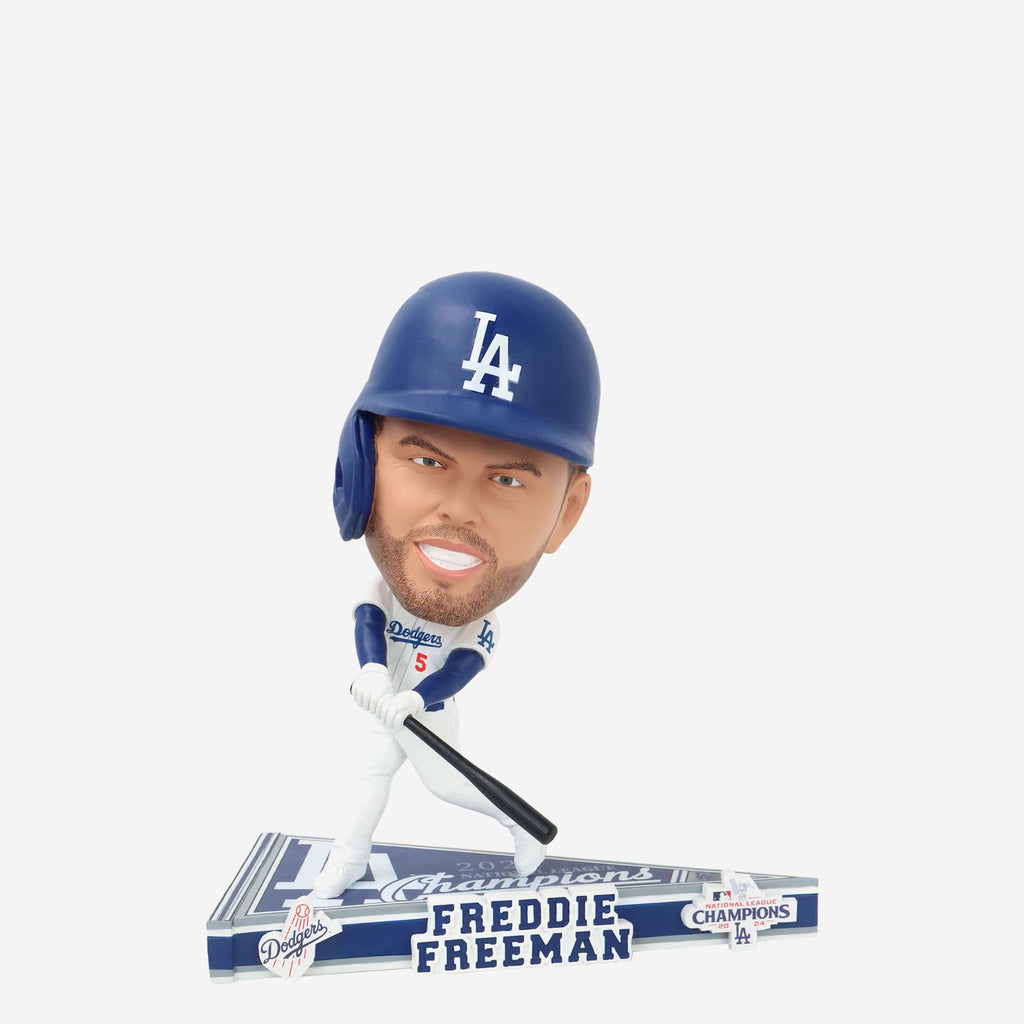 Freddie Freeman Los Angeles Dodgers 2024 National League Champions Pennant Base Bighead Bobblehead FOCO - FOCO.com