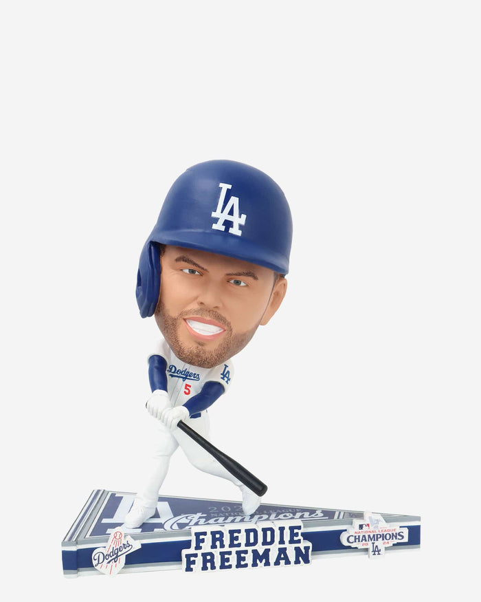 Freddie Freeman Los Angeles Dodgers 2024 National League Champions Pennant Base Bighead Bobblehead FOCO - FOCO.com