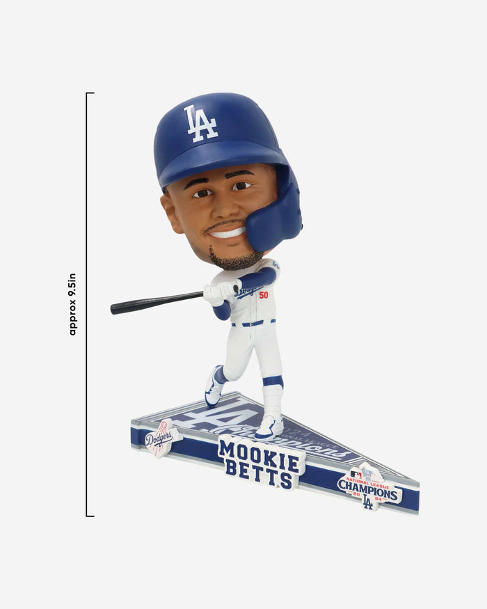 Mookie Betts Los Angeles Dodgers 2024 National League Champions Pennant Base Bighead Bobblehead FOCO - FOCO.com