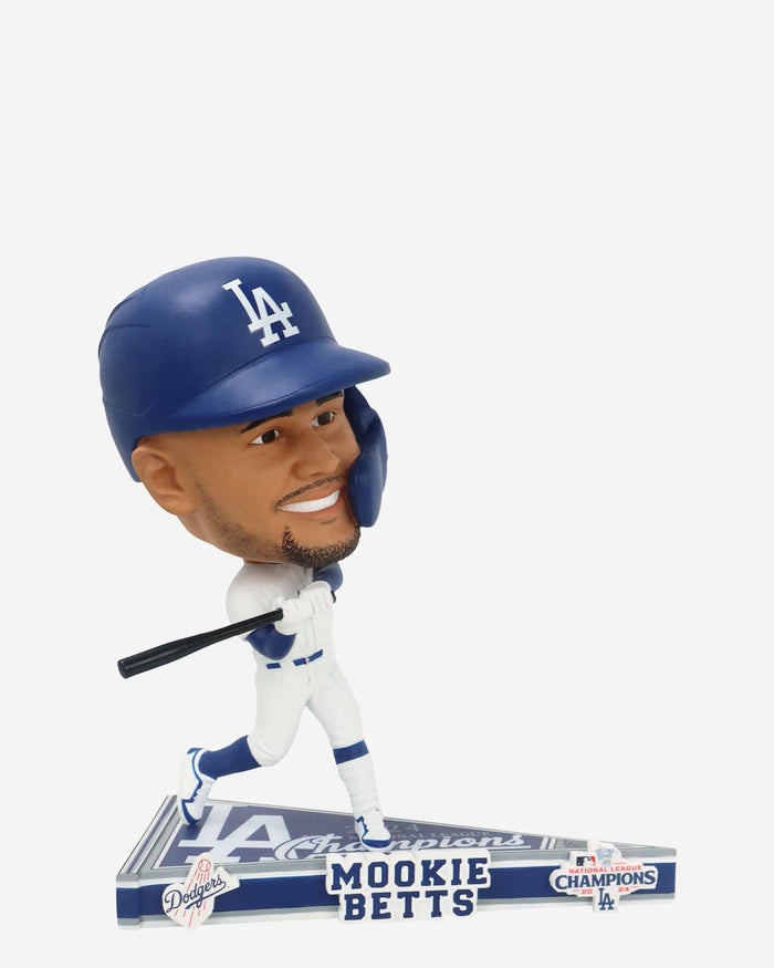 Mookie Betts Los Angeles Dodgers 2024 National League Champions Pennant Base Bighead Bobblehead FOCO - FOCO.com