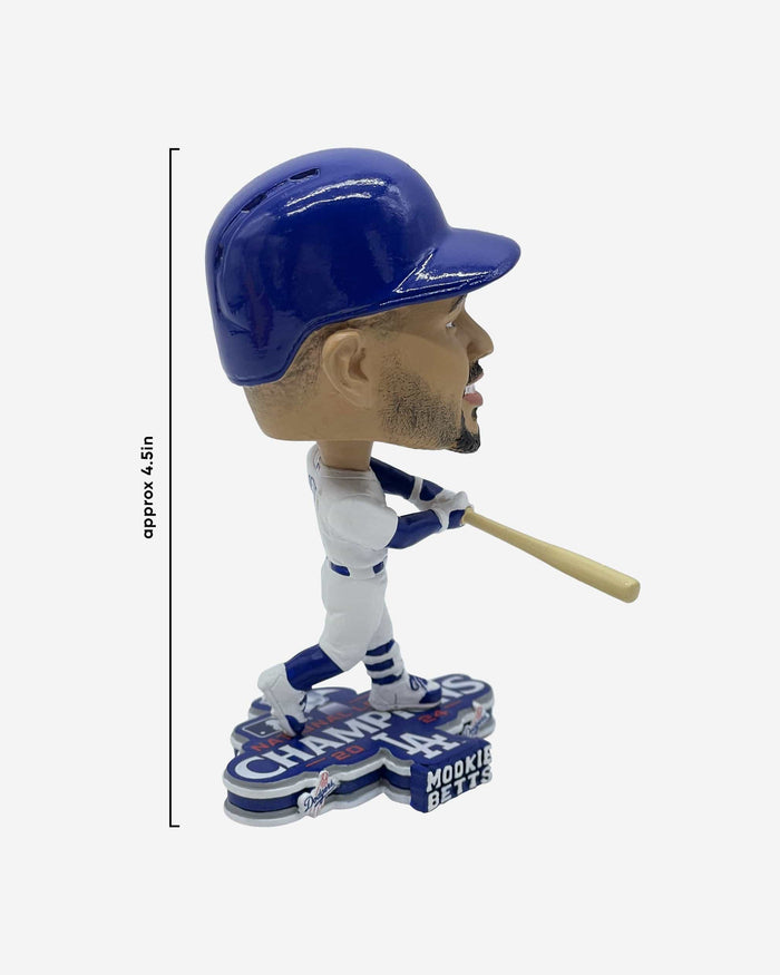 Mookie Betts Los Angeles Dodgers 2024 National League Champions Mini Bighead Bobblehead FOCO - FOCO.com