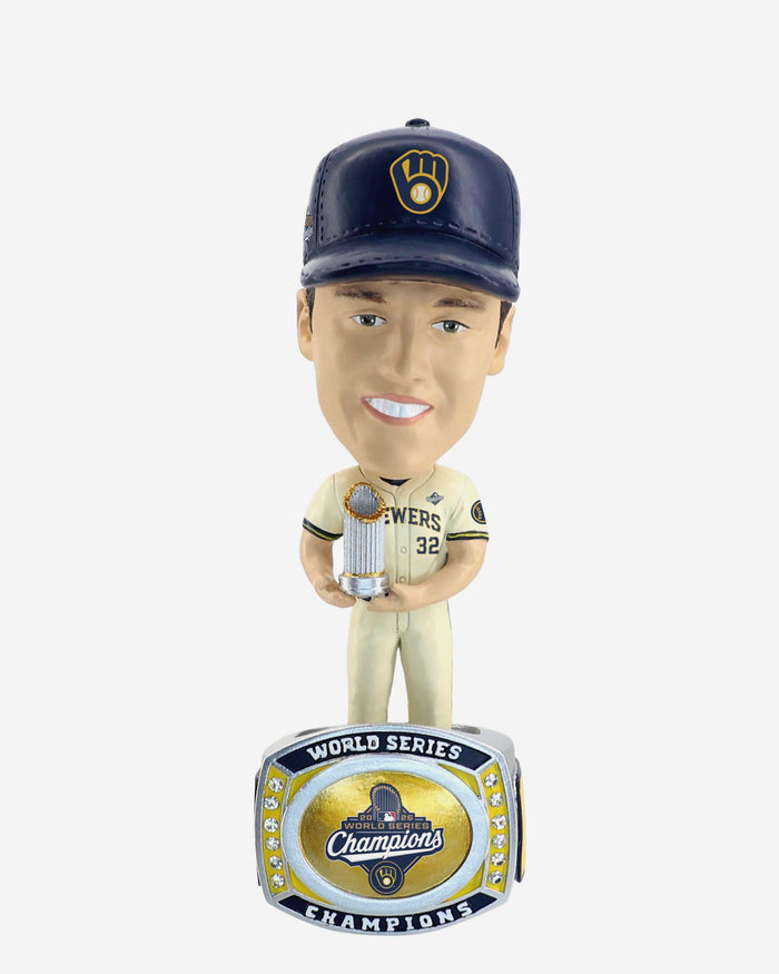 Jacob Misiorowski Milwaukee Brewers 2026 World Series Champions Ring Base Medium Bighead Bobblehead FOCO - FOCO.com