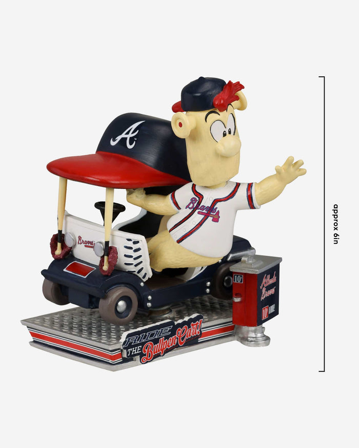 Blooper Atlanta Braves Bullpen Cart Mascot Bobblehead FOCO - FOCO.com