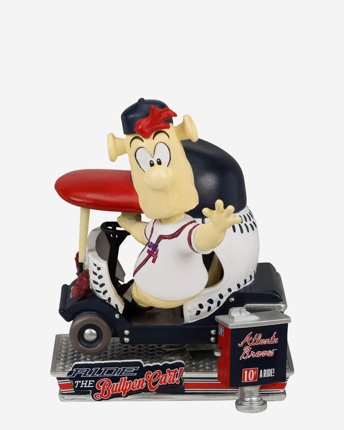 Blooper Atlanta Braves Bullpen Cart Mascot Bobblehead FOCO - FOCO.com