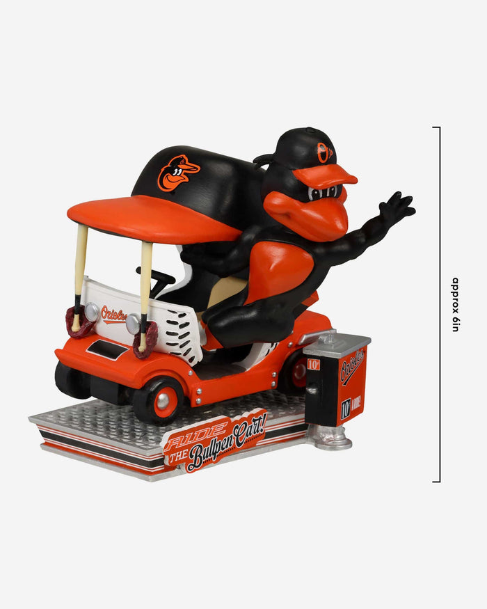 The Oriole Bird Baltimore Orioles Bullpen Cart Mascot Bobblehead FOCO - FOCO.com