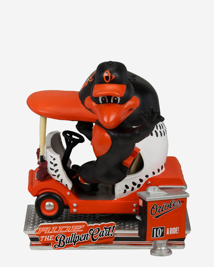 The Oriole Bird Baltimore Orioles Bullpen Cart Mascot Bobblehead FOCO - FOCO.com