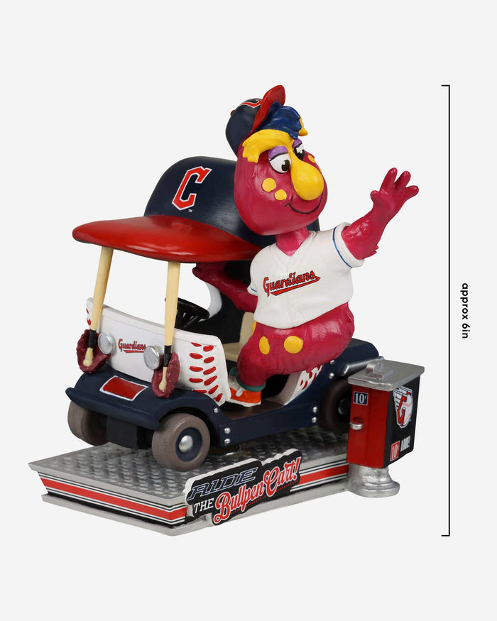 Slider Cleveland Guardians Bullpen Cart Mascot Bobblehead FOCO - FOCO.com
