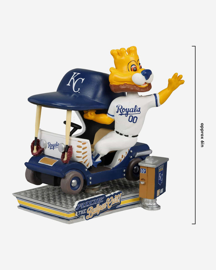 Sluggerrr Kansas City Royals Bullpen Cart Mascot Bobblehead FOCO - FOCO.com