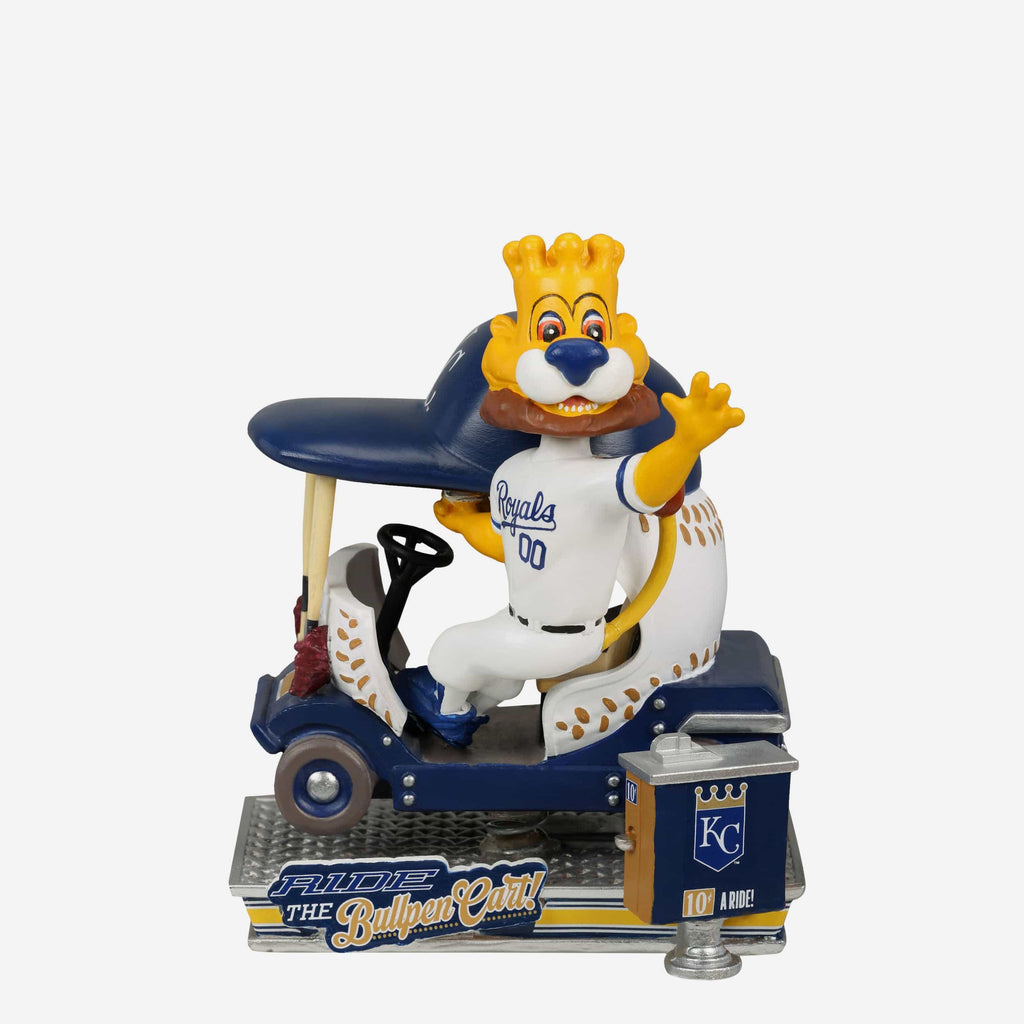 Sluggerrr Kansas City Royals Bullpen Cart Mascot Bobblehead FOCO - FOCO.com