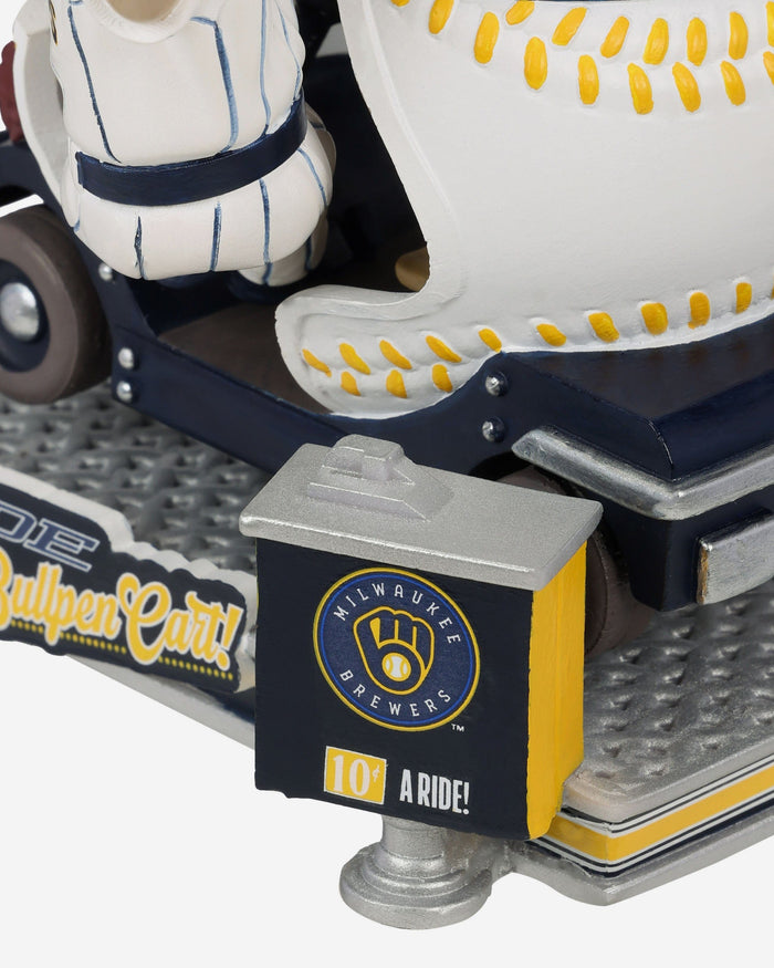 Bernie Brewer Milwaukee Brewers Bullpen Cart Mascot Bobblehead FOCO - FOCO.com