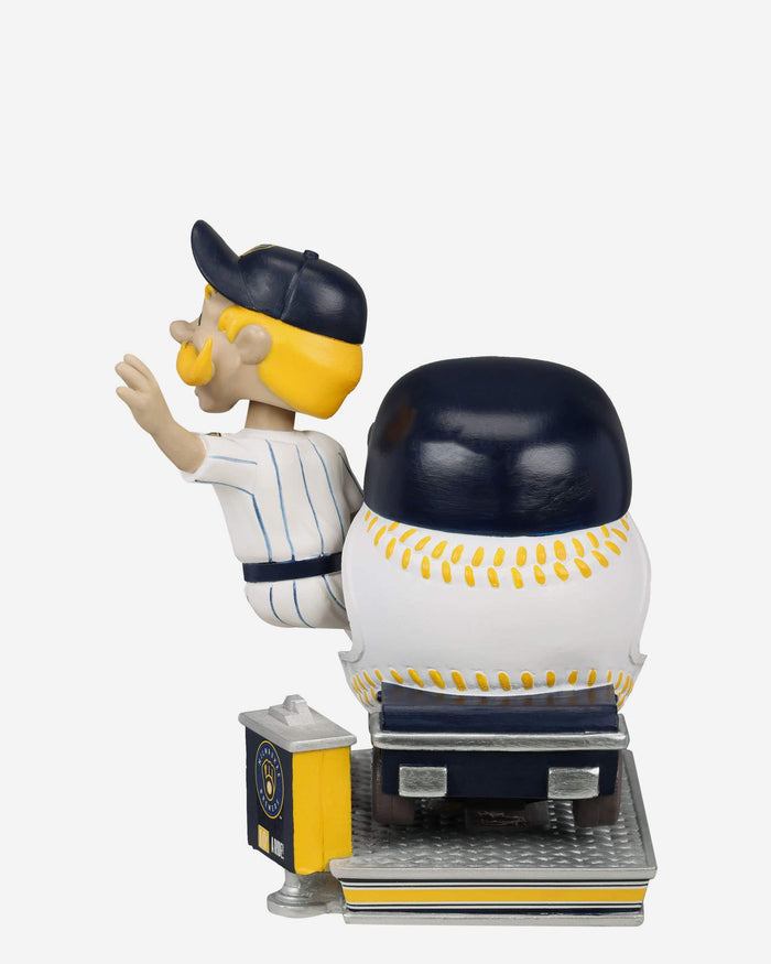 Bernie Brewer Milwaukee Brewers Bullpen Cart Mascot Bobblehead FOCO - FOCO.com