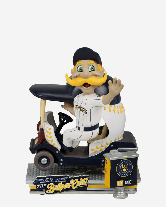 Bernie Brewer Milwaukee Brewers Bullpen Cart Mascot Bobblehead FOCO - FOCO.com