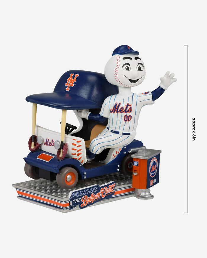 Mr Met New York Mets Bullpen Cart Mascot Bobblehead FOCO - FOCO.com