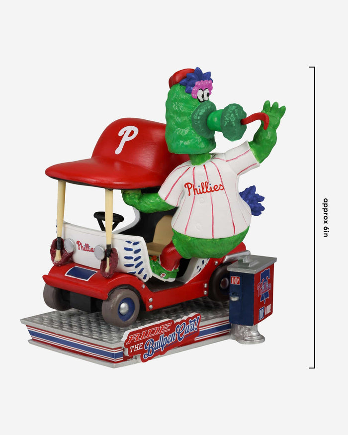 Phillie Phanatic Philadelphia Phillies Bullpen Cart Mascot Bobblehead FOCO - FOCO.com