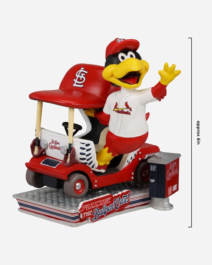Fredbird St Louis Cardinals Bullpen Cart Mascot Bobblehead FOCO - FOCO.com