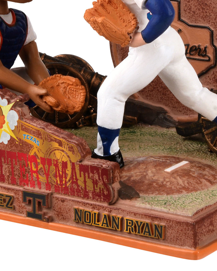 Nolan Ryan & Ivan Rodriguez Texas Rangers Battery Mates Dual Bobblehead FOCO - FOCO.com