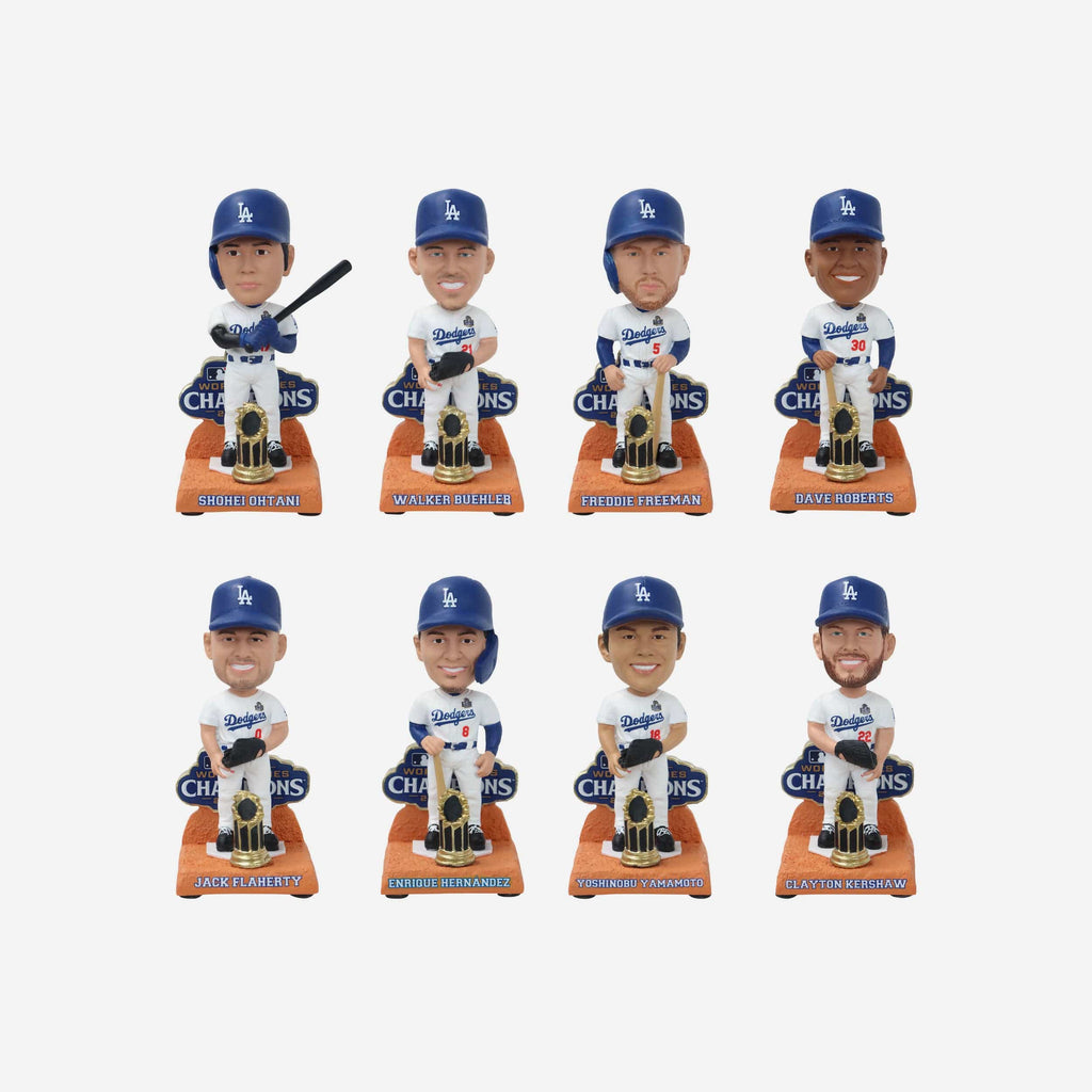 Los Angeles Dodgers 2024 World Series Champions Series 2 Mini Bobblehead Box Set FOCO - FOCO.com