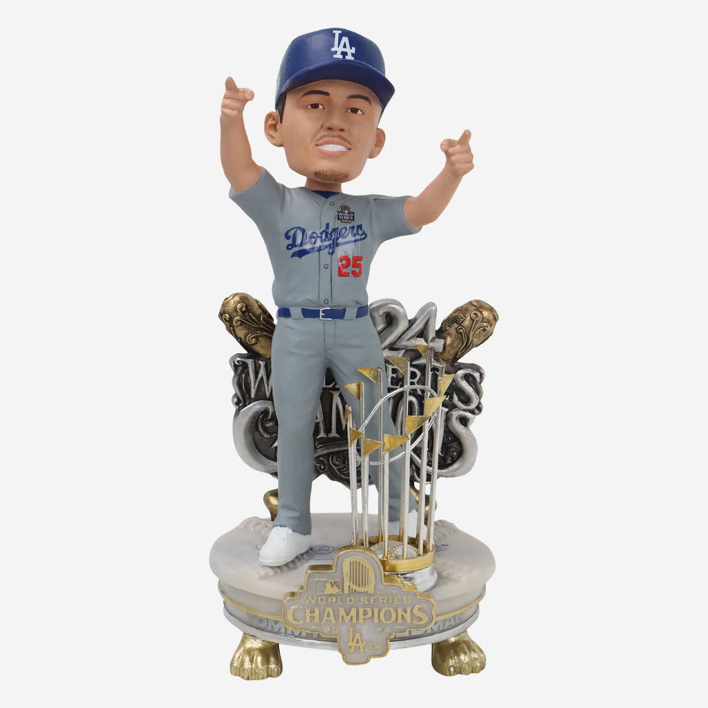 Tommy Edman Los Angeles Dodgers 2024 World Series Champions Alternate Jersey Celebration Bobblehead FOCO - FOCO.com