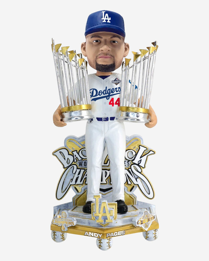 Andy Pages Los Angeles Dodgers 2025 Back To Back World Series Champions Celebration Bobblehead FOCO - FOCO.com