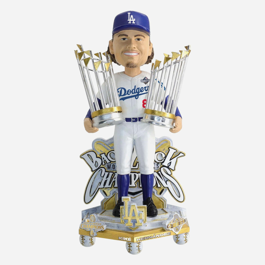 Kike Hernandez Los Angeles Dodgers 2025 Back To Back World Series Champions Celebration Bobblehead FOCO - FOCO.com