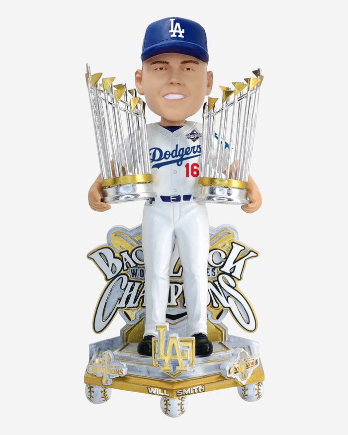 Will Smith Los Angeles Dodgers 2025 Back To Back World Series Champions Celebration Bobblehead FOCO - FOCO.com