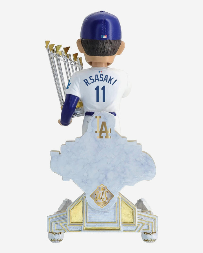 Roki Sasaki Los Angeles Dodgers 2025 World Series Champions Celebration Bobblehead FOCO - FOCO.com