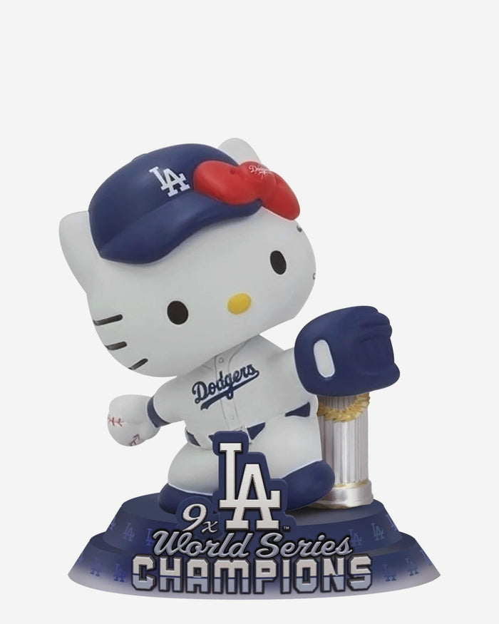 Los Angeles Dodgers Hello Kitty® 9X World Series Champions Mini Bobblehead FOCO - FOCO.com