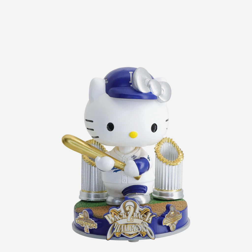 Los Angeles Dodgers 2025 Back To Back World Series Champions Hello Kitty® Mini Bobblehead FOCO - FOCO.com