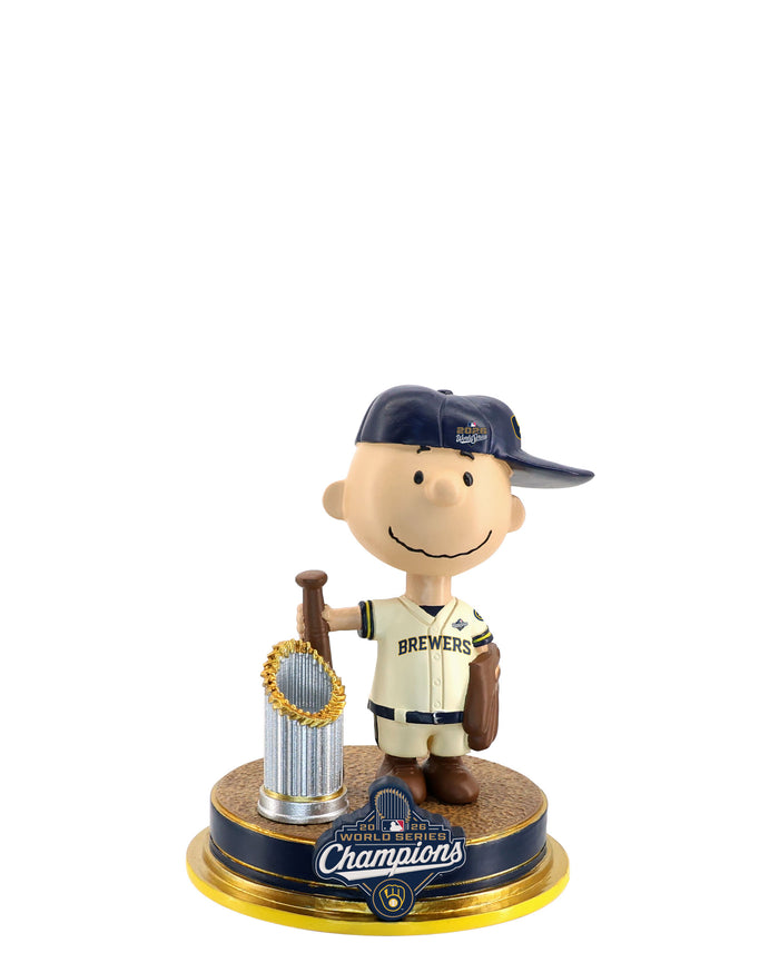 Charlie Brown Milwaukee Brewers 2026 World Series Champions Snoopy Peanuts Mini Bobblehead FOCO - FOCO.com