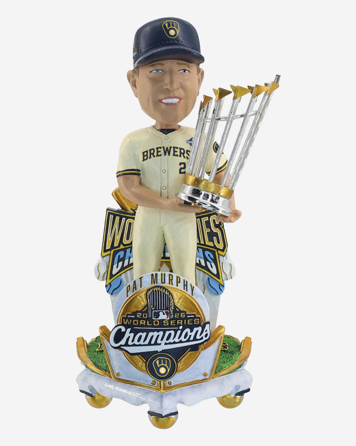 Pat Murphy Milwaukee Brewers 2026 World Series Champions Celebration Bobblehead FOCO - FOCO.com