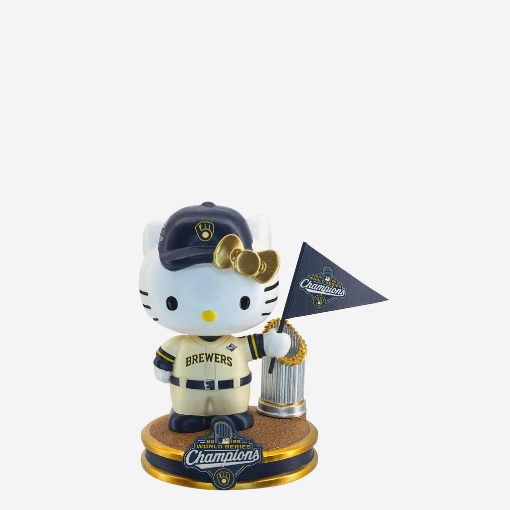 Milwaukee Brewers 2026 World Series Champions Hello Kitty® Mini Bobblehead FOCO - FOCO.com