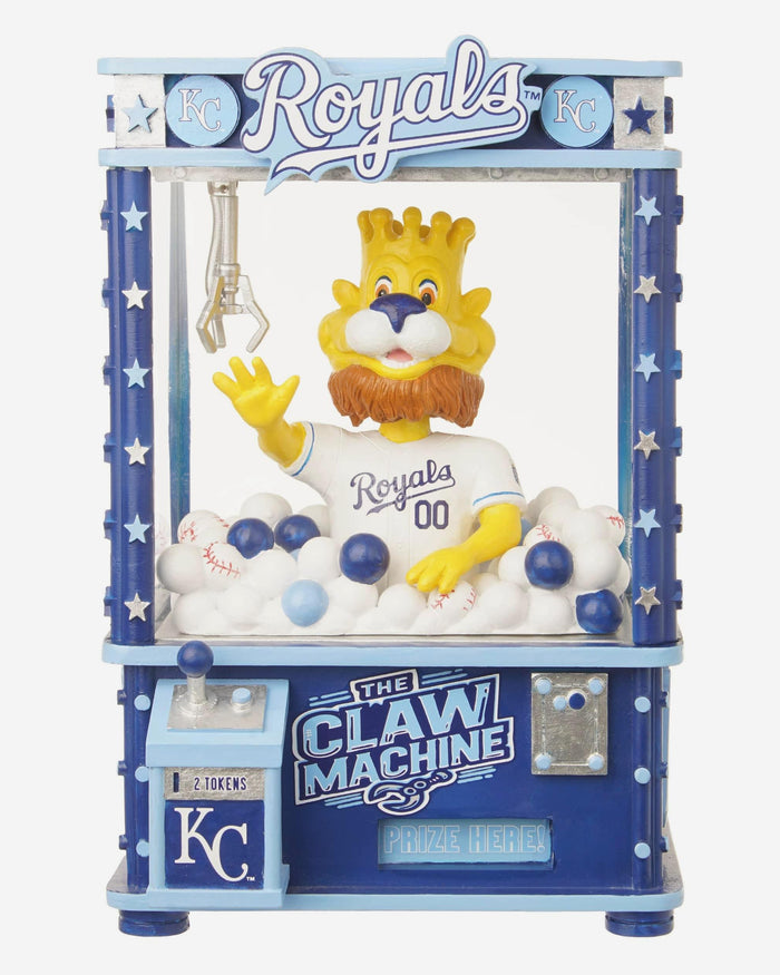 Sluggerrr Kansas City Royals Claw Machine Mascot Bobblehead FOCO - FOCO.com