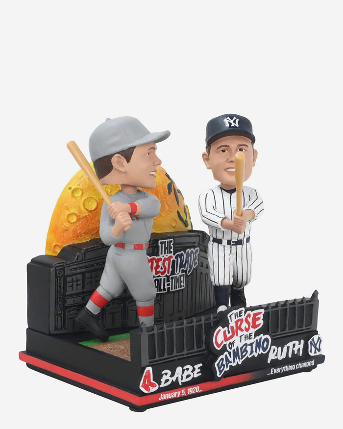 Babe Ruth Boston Red Sox & New York Yankees Curse of the Bambino Dual Bobblehead FOCO - FOCO.com