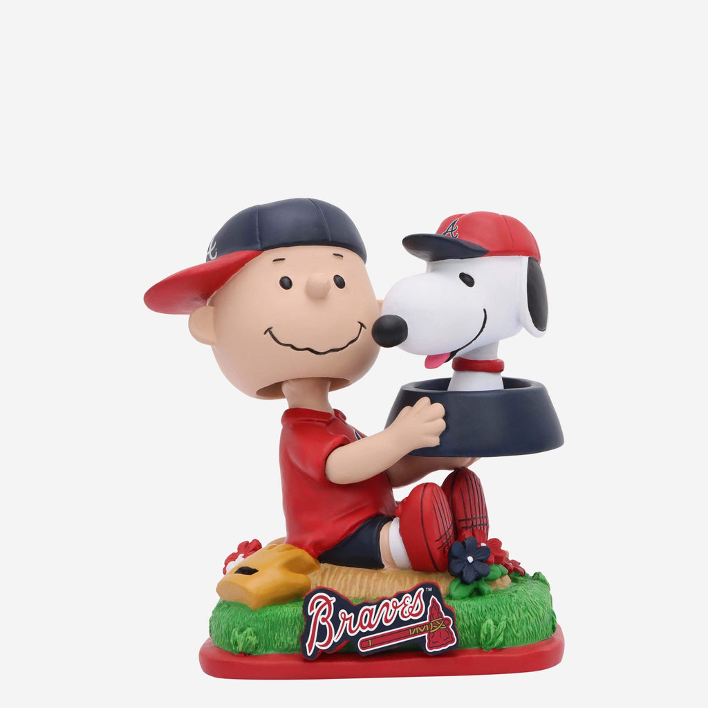 Atlanta Braves Charlie Brown & Snoopy Peanuts Dual Mini Bighead Bobblehead FOCO - FOCO.com