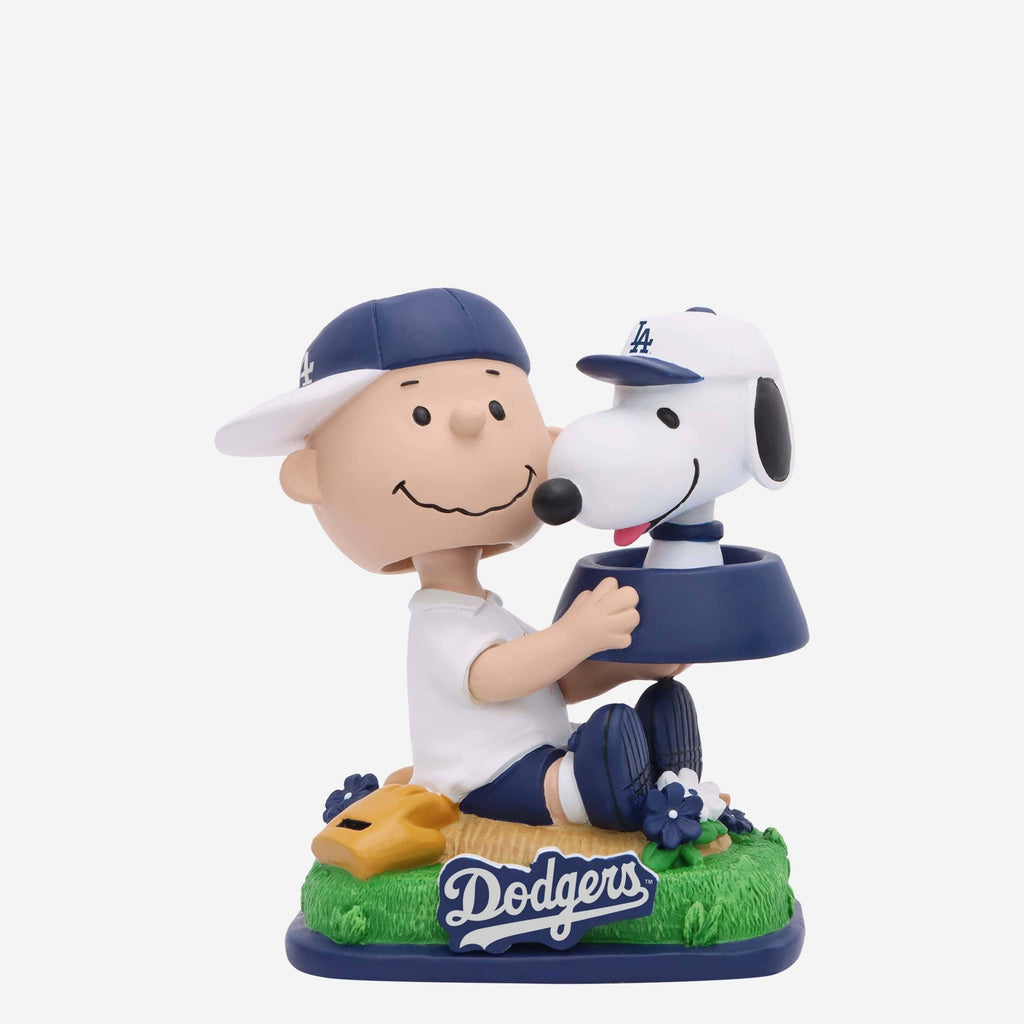 Los Angeles Dodgers Charlie Brown & Snoopy Peanuts Dual Mini Bighead Bobblehead FOCO - FOCO.com