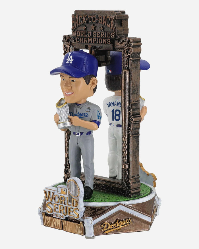 Yoshinobu Yamamoto Los Angeles Dodgers 2025 Back To Back World Series Champions Dual Spinner Bobblehead FOCO - FOCO.com