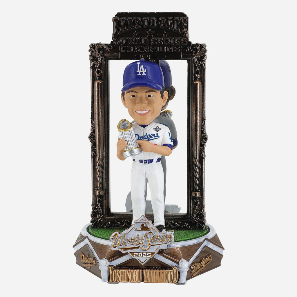 Yoshinobu Yamamoto Los Angeles Dodgers 2025 Back To Back World Series Champions Dual Spinner Bobblehead FOCO - FOCO.com
