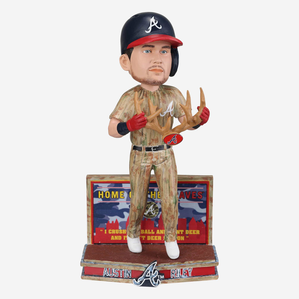 Austin Riley Atlanta Braves Camo Bobblehead FOCO