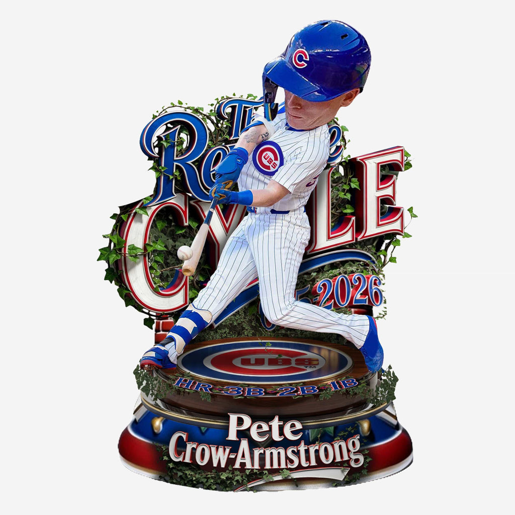 Pete Crow-Armstrong Chicago Cubs First Career Cycle Bobblehead FOCO - FOCO.com