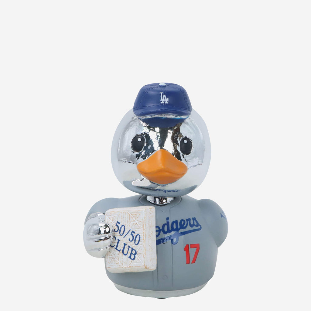 Shohei Ohtani Los Angeles Dodgers 50 Home Runs & 50 Stolen Bases Silver Player Bobble Duck Mini Bobblehead FOCO - FOCO.com