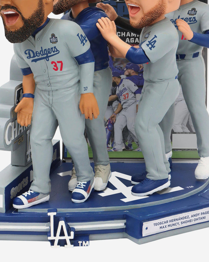 Los Angeles Dodgers Champions Again Sports Illustrated Cover Bobblehead FOCO - FOCO.com