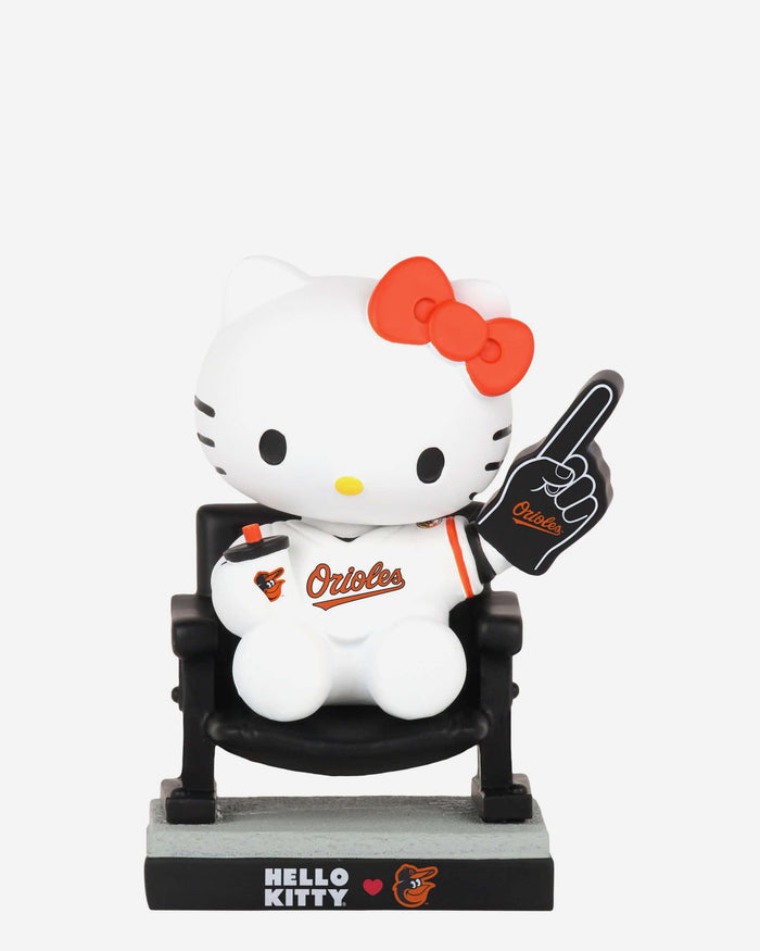 Hello Kitty® Baltimore Orioles At The Ball Game Mini Bobblehead FOCO - FOCO.com